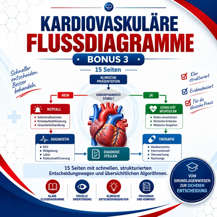 Bonus 3: Kardiovaskuläre Flussdiagramme — 15 Seiten