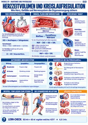 Lernblatt Herzzeitvolumen und Kreislaufregulation