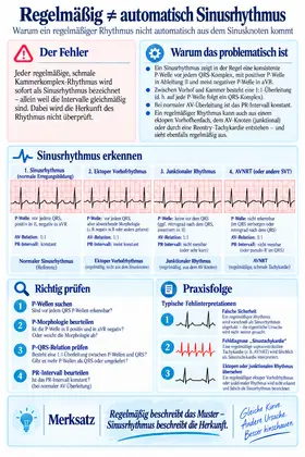 EKG-Fehler Regelmäßig bedeutet nicht automatisch Sinusrhythmus