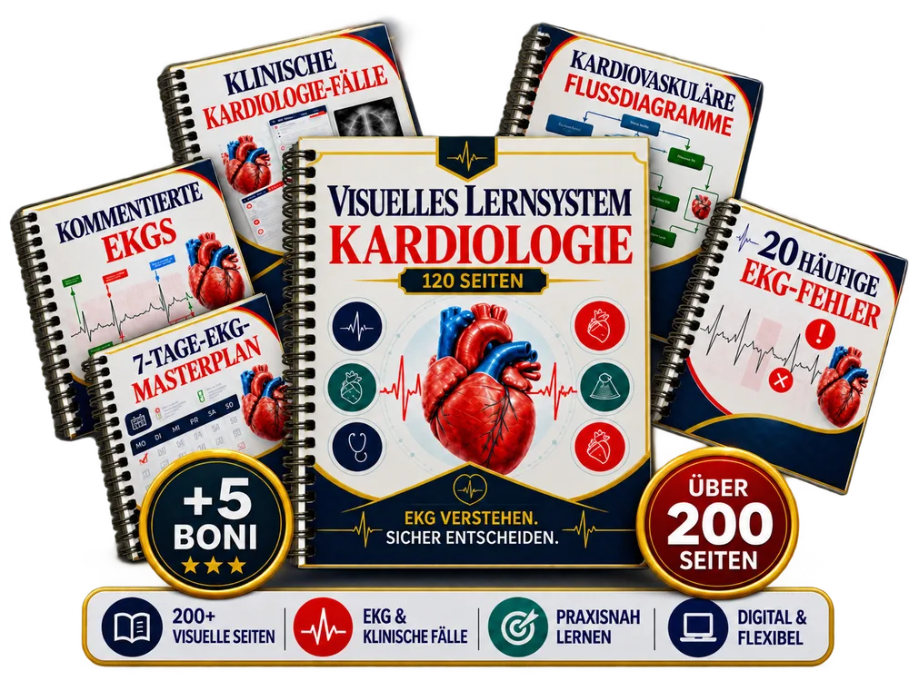 Visuelles Lernsystem Kardiologie mit 12 Modulen und 5 Bonus-E-Books